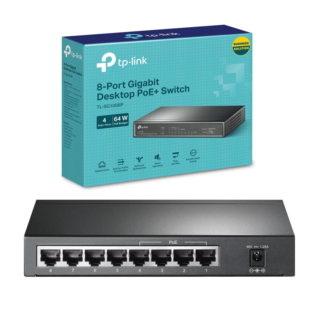 8-Port Gigabit Desktop Switch with 4-Port PoE+