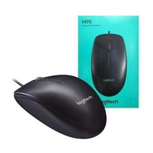 Logitech M90 Wired Optical Mouse – USB, 1000 DPI, Ambidextrous